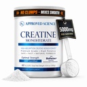 Stiinta aprobata Creatina monohidrat pulbere cu bioPerina - sustine cresterea si recuperarea musculara lena - 60 serviri - 5g per servire - nearomat - non-GMO, Vegan