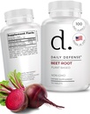 Sfeclă Suplimente rădăcină - Total Vitality & Suplimente energetice pentru femei și bărbați cu pulbere organică de piper negru și de sfeclă Root Powder - 120 Pastile organice pe flacon