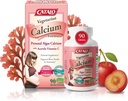 CATALO Vegetarian Suplimente de calciu pentru femei - Alge roșii pe bază de plante Calciu cu magneziu și vitamina C pentru absorbție îmbunătățită - 90 comprimate