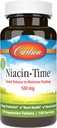 Carlson Niacin-Time 500 mg, Vitamina B-3, Time-Released, 100 comprimate