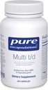 Pure Encapsulations Multi T/D - Multivitamine & Minerale Supplement - for Daily Wellness, Cardiovascal & Immune Health* - Rich in Vitamins & Minerals - Gluten Free & Vegetarian - 60 Capsule