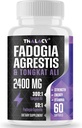 2400 mg Fadogia Agrestis Tongkat Ali Supliment - Fadogia Agrestis 1400mg & Tongkat Ali 1000mg Ultra Blend, Putere maximă, Masă musculară & Performanță sportivă, 60 Softgels