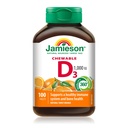 Jamieson Natural Tangy Orange Vitamina Masticabilă D 1000UI 100 comprimate
