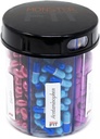 Supliment Pill Dispenser flacon, 6 Compartiment, Etichete, Easy Open, Anti-Mixing, Monthly Vitamine Organizator, Monster Fit Jr Deţinătorul de medicamente (Clear, Small)