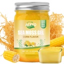 (12 OZ) Irish Sea Moss Gel Organic Raw Vegan Corn aroma naturale Seamoss Supliment 102 Vitamine și minerale sălbatice recoltat non-GMO de apărare imună Booster tiroida suport digestiv