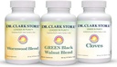 Dr Clark Store Intestine Support & Cleanse Kit - cu Freeze-Dry Green nuc Hulls, Wormwood, şi Cloves-Ajutoare menţine funcţia intestinală optimă - Capsule vegetariene