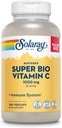Solaray Super Bio Buffered Vitamina C 1000mg, Two-Stage, Timed Release Vitamina C cu Bioflavonoide, Immune Supplement - Absorbție ridicată, Vegan, 60 Day Guarantee, 180 Servings, 360 VegCaps 140