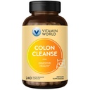 Vitamin World Colon Cleanse - 240 capsule, Detoxifiere gut cu Psyllium Husk, Senna, Probiotice, Fibră dietetică & Herbal Blend 