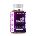 Vitamatic de fier 65 mg Gummies Supliment pentru femei si barbati - 60 Vegan Gummies - Marea Tasting de fier Gummy Vitamine cu vitamina C (1)