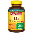 Natural Made Vitamina D3 2000 UI (50 mcg), Vitamina D Supliment pentru Bone, Dinţi, Musculare şi Imune Health Support, 400 comprimate, 400 zile de aprovizionare