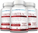 Stiinta aprobata UritracTM - Suport UTI - Cranberry, D-Mannose, Lingonberry - Vegan Friendly - 60 Capsule per sticla - Pachet de 3