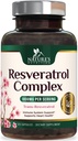 Suplimentul Resveratrol 1800mg - Antioxidanti extra-rezistenta pentru imbatranire sanatoasa si suport imunitar - heart Health & Cellular Energy Support - Non-GMO, Biodisponibil Trans-Resveratrol - 120 capsule Vegan