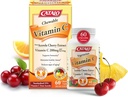 CATALO Vitamina C Formula - Acerola Cherry Extract, 200 mg vitamina C per Serving, întinerire a pielii, Colagen Production, Delicious Orange & Ananas Flavor, 60 comprimate masticabile