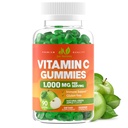 Vitamina C Gummies 1000mg pentru adulți și copii - puterea maximă suport imun masticabil, Suport Colagen - Aroma verde de mere - Gluten gratuit, non-GMO, vegetarian - 90 gume (30 Servings)