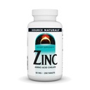 Sursa Naturals Zinc, Aminoacid Chelat - Supliment alimentar - 50 mg - 250 comprimate