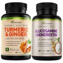Baza naturală Turmeric & Ginger 60 ct + Glucosamină Chondroitin 90 ct