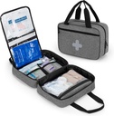 CURMIO Small First Aid Bag, Geanta de Urgenţă pentru Organizator de Kituri pentru Drumeţii, Camping, Masina, Travel, Home and Outdoor, Gray, BAG DOAR, Brevete în aşteptare