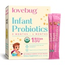 LOVEBERG Probiotice infantile 0-6 luni - USDA Probiotice organice pentru bebelusi, suporta gaz pentru bebelusi, colica, diaree si nou-nascut constipatie Relief, Allergen & Sugar Free, pudra fara gust, 30 Pack