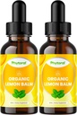 Lemon organic Balm Leaf Extract lichid pentru suport imun - Lemon Balsam Tinctură pentru susţinerea dispoziţiei şi relaxare - Picături organice de frunze de tinctură pentru adulţi şi copii Supliment alimentar - 2OZ - 2 ambalaj
