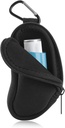 Deţinătorul inhalatorului pentru astm bronşic Protejează plicul portabil cu inhalator Neoprene pentru inhalator de călătorie Mini Bag pentru inhalator cu formă L, inhalator neincludet (negru)