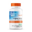 Doctori Cel mai bun Vegan DHA din Algae, Sustine Creier & Sanatate cardiovasculara, Non-GMO, Gluten Free, Soy Free, Vegan 60 Veggie Softgels