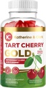 Katherine & Clark Tart Cherry Gold Montmorency Gummies - Tart Cherry Extract Gumries cu semințe de telina - Promovează niveluri sănătoase de acid uric pentru a sprijini ajutor comun - Vegan Made in The USA - 60 Conte