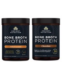 Nutritie antica Pudră de proteine de Broth Bone, Caramel sarat, 20 Serviri + Bronth Proteine Pulbere, Ciocolata, 20 Serviri