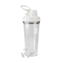 Takeya Shaker de proteine - BPA-gratuit de plastic Shaker sticla cu Leak-Proof Spout Lid - Easy Carry Shaker pentru sala de gimnastica & More - Dishwaster-Safe Shaker reutilizabil cu Spout Lid - 24 oz, Cloud White