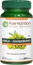 Nutriție pură Amla Extract 1000mg per Serving. (Equivalent to 8000mg Amla Fruit Powder) Non-Goo 60 Veg Capsule