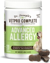 VetPro Advanced Alergia și Mâncărime Suport pentru câini - Suporte Alergii sezoniere, Itchy Skin, & Imunitate - Îmbunătățit cu ulei de somon, Probiotice și Colostru pentru alergii, Suport Immun, & Gut Health