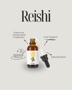 Reishi Mushroom Tincture Supplement - Dual extracted Fruiting Body to Support Rest & Relaxation - 2 fl oz (60 Servings)