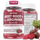 Sfeclă de rădăcină Gumies & L-Arginină, Suplimente cu oxid de azot pentru bărbați și femei w/Beets organice, B1, B2, B3, B5, B6, Folate, B12 pentru suport de stimulare a energiei și de circulație, fără zahăr, 60 Cts