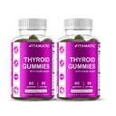 Vitamatic 2 ambalaj Vegan Suport tiroidian Gumies cu iod & Kelp 