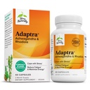 Terry Natural Adaptra - Supliment pentru a sprijini sănătatea suprarenală - Ashwagandha Supliment cu extract de Rhodiola Rosea - Supliment vegetal pentru a sprijini energia și concentrarea - 60 capsule