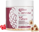 L-Metilfolat 15 mg Gummies pentru adulți, gume fără zahăr Ajutor pentru îmbunătățirea energiei, funcția creierului - Acid folic activ și vitamina B12 Supliment pentru suport imunitar, non-GMO, gluten gratuit