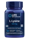 Life Extensie L-Lysine, 620 mg, Essential Amino Acid pentru Echilibrul azotului sanatos, Calciu Metabolism, Stres Response & More, Gluten-Free, Non-GMO, Vegetarian, 100 Capsule