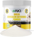 AKI Inulin Jerusalem Artichoke Powder (6oz/170g) Good in Fiber & Prebiotic, Ideal for Coffee, Smoothies, Juice & Other Meals - Vegan, Gluten-Free (Pachet de 1)