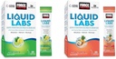Bundle of Force FACTOR Liquid Labs Electrolytes Powder, Pachete de hidratare pentru a face apa electrolitică cu vitamine, minerale, și antioxidanți. Aromă de lămâie + Aromă de fructe tropicale, 40 Stick Packs