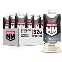 Muscle Milk Pro Advanced Nutrition Proteine Shake, Intense Vanilla, 11 Fl Oz Cutie, 12 Pack, 32g Proteine, 1g Zahăr, 16 Vitamine & Minerale, 5g Fibra, Antrenament de recuperare, Ambalaj mai Vary