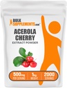 BulkSupplements.com Acerola Cherry Extract pulbere - naturale vitamina C Supliment, Acerola Cherry Powder - Vegan & Gluten gratuit, 500 mg pe servire, 1kg (2,2 lbs) (Pachet de 1)