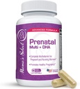Mama alege vitamine prenatale pentru femeile cu fier, vitamina D, DHA și mai mult pentru femeile gravide, Folate de metil sigure pentru MTHFR - blând pe stomac, 60 Capsule vegetale