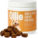 Ollie Dog Skin & Coat Supplement, Soothes Iritate Skin, Promovează Healthy & Shiny Fur & Coat, 60 Conte Apxx.