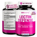 GOBIOTIX Lectin Defense - Lectin Blocker Supliment pentru Leaky Gut cu MSM și enzime digestive - SIDA în sănătatea intestinală pentru femei și bărbați - non-GMO + Gluten gratuit - 60 capsule (1)