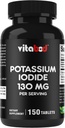 Supliment alimentar cu iod de potasiu 130 mg per Serving - 150 comprimate (1 flacon) - Exp 05/2030