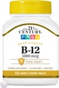 21st Century B-12 5000 mcg, 110 comprimate sublinguale cu aromă de cireşe, 110 conte