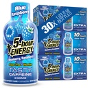 5 ore de energie Shots Extra Putere, Blue Raspberry Aroma, 30 Conte, 1.93 Fl Oz, Sugar Free, Zero Calories, Amino Acids și vitaminele esentiale B, Supliment alimentar, Feel Alert și Energized, 230 mg Cafeina