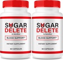 NutraRize (2 ambalaj) Zahăr șterge capsulele, suport oficial Formula pentru sănătate generală, zahăr șterge pastile pentru a menține niveluri stabile sănătoase, zahăr PremiumDelete Pastillas revizuire (120 capsule)