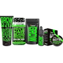 Kit de creștere bărbos w/Biotină vitamine de creștere a părului + GROW 11-in-1 șampon de creștere a părului w/Biotin + 2X îngroșare ceară de mustață pentru bărbați + ulei de creștere barbă GROW pentru bărbați - Formulat în America