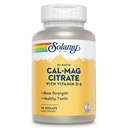 Solaray Calciu Magneziu Citrat 2:1 Raport - Suplimente de calciu pentru femei și bărbați w/Magnesium și vitamina D 2 - Bone Health, Muscle and Nervie Suport - Vegan, 60-Day Guarantee, 15 Serv, 90 VegCaps