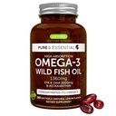 Igennus Ultra Pure Omega 3 Trigliceride RTG ulei de pește sălbatic 1360mg, IFOS Certified, EPA DHA 1000mg Plus Astaxantină, Non-GMO, pentru bărbați și femei, 180 Softgels